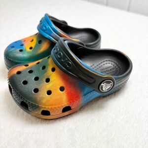 CROCS Kids Sandals in Blue, Orange, and Black Size 8 Toddler / Baby